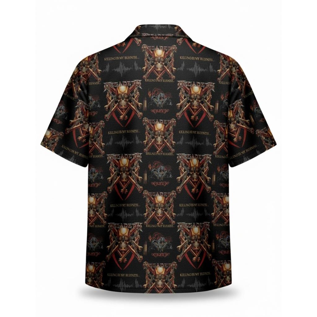 Black Megadeth Killing Is My Business Hawaiian Shirt Black Megadeth Killing Is My Business Hawaiian Shirt