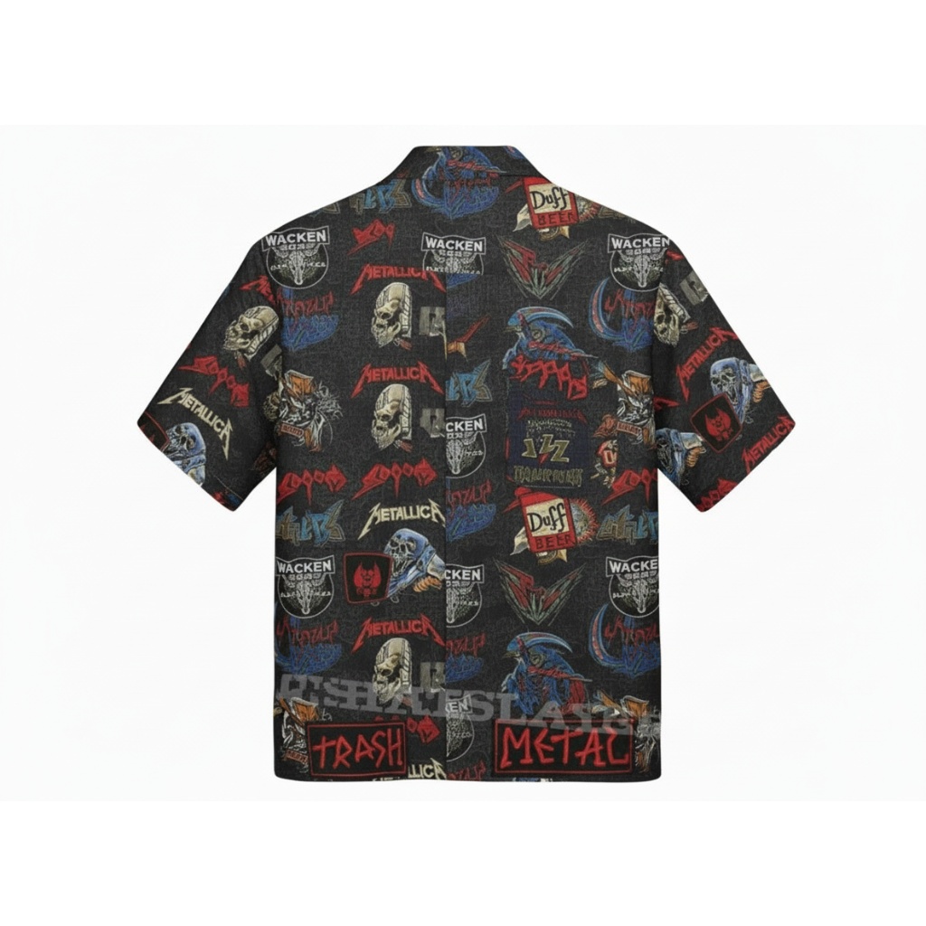Black Metal Graphic Shirt Heavy Rock Band Style Black Metal Graphic Shirt Heavy Rock Band Style