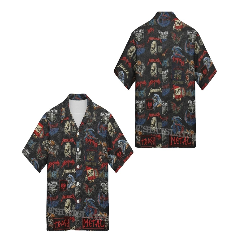 Black Metal Graphic Shirt Heavy Rock Band Style Black Metal Graphic Shirt Heavy Rock Band Style