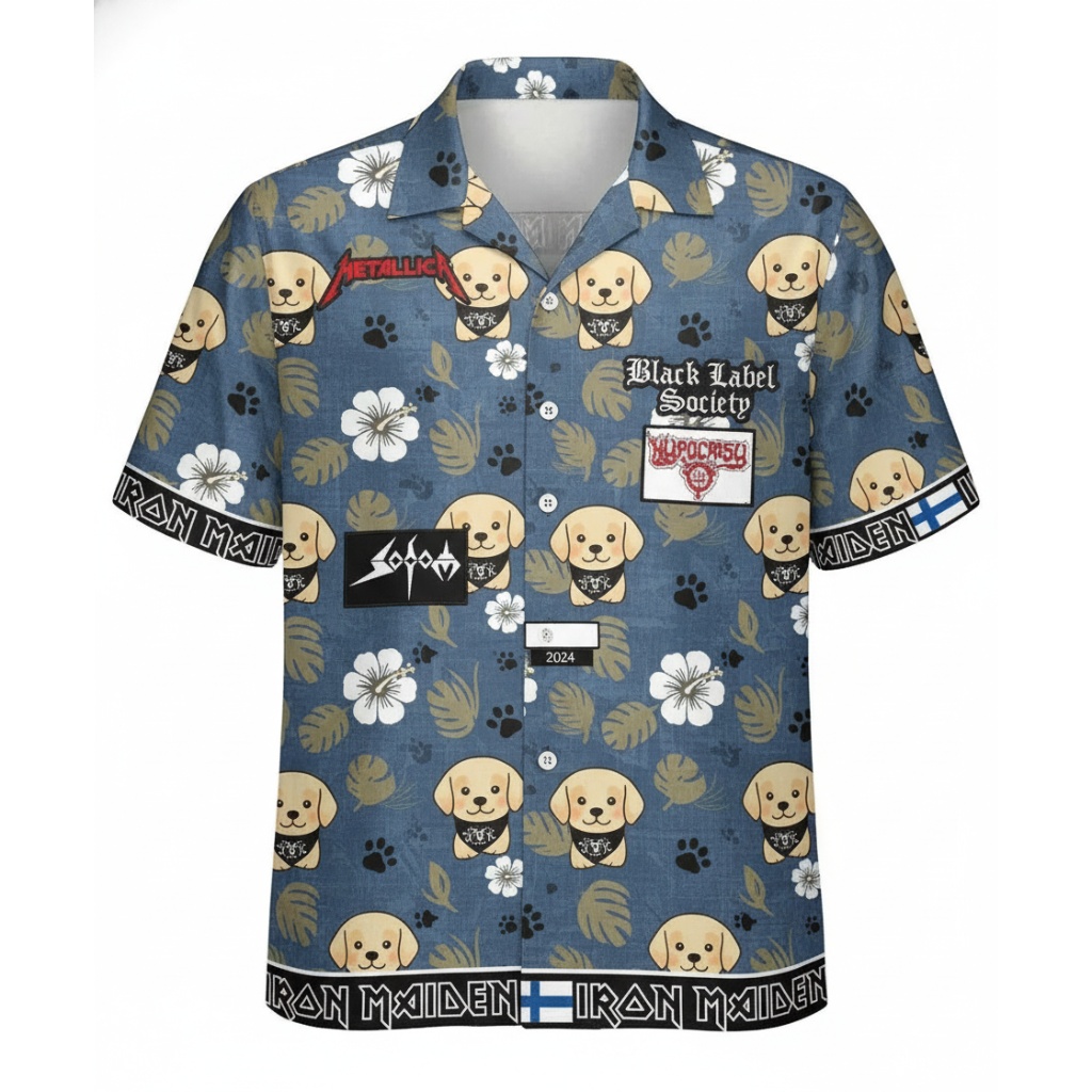Blue Labrador Hawaiian Shirt Dog Lover Summer Vacation