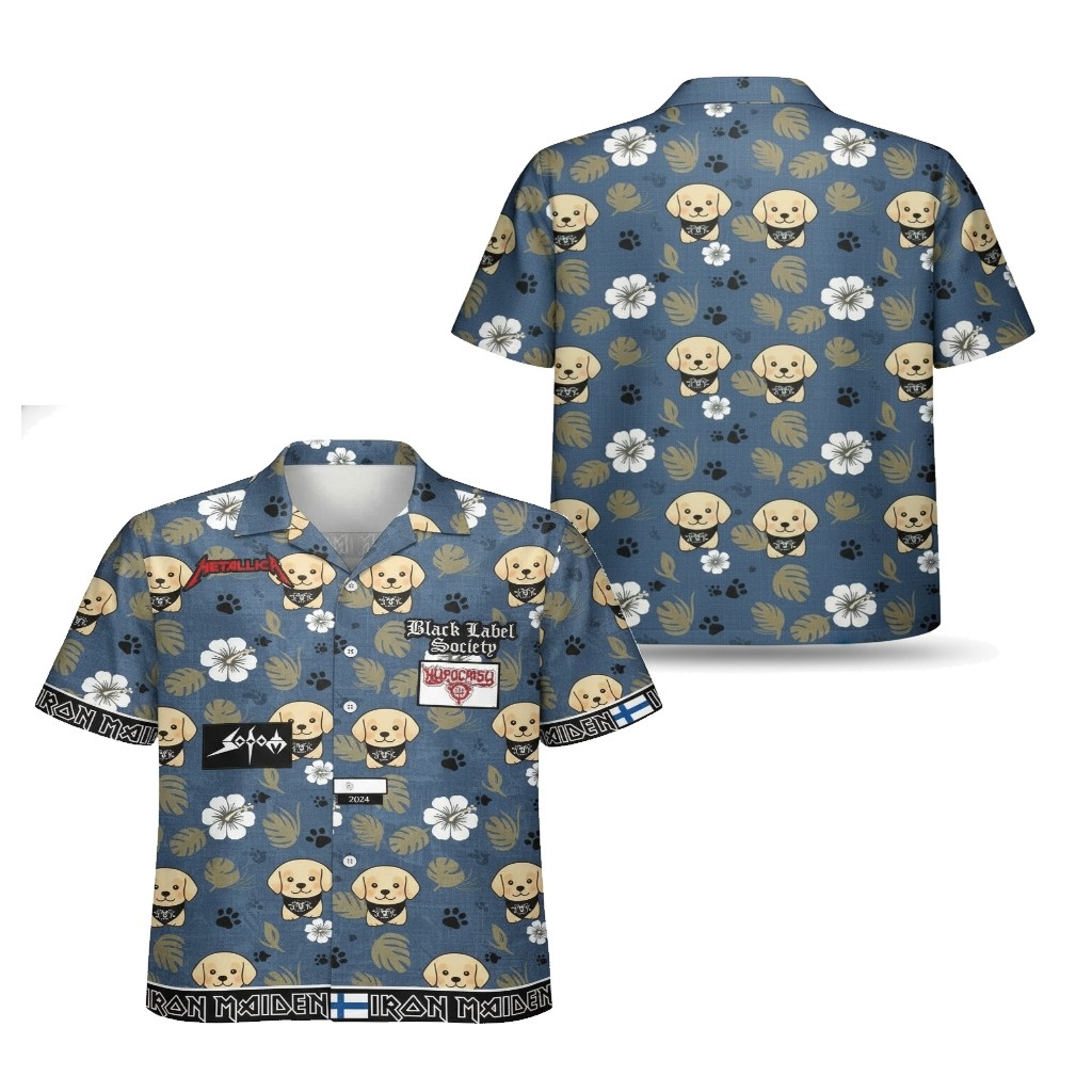 Blue Labrador Hawaiian Shirt Dog Lover Summer Vacation Blue Labrador Hawaiian Shirt Dog Lover Summer Vacation