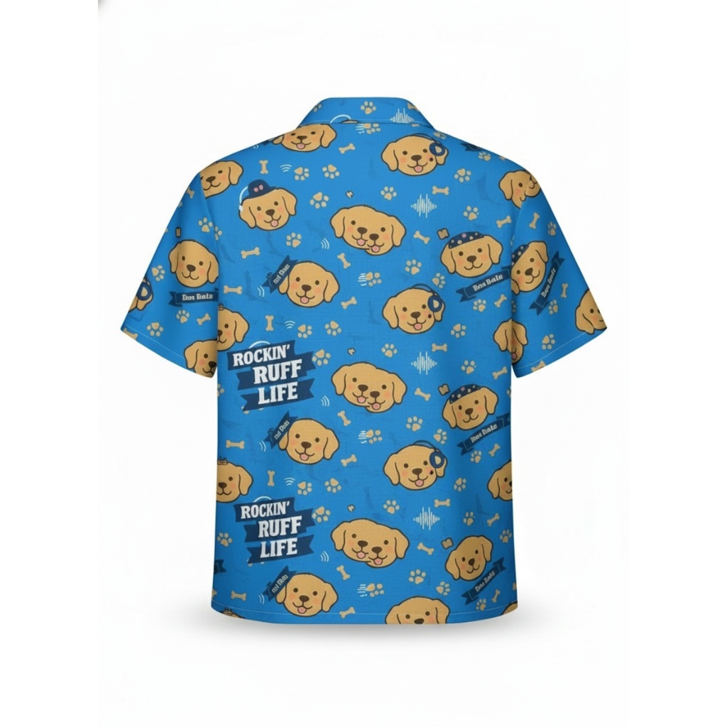 Blue Labrador Hawaiian Shirt Rockin Ruff Life Design Blue Labrador Hawaiian Shirt Rockin Ruff Life Design