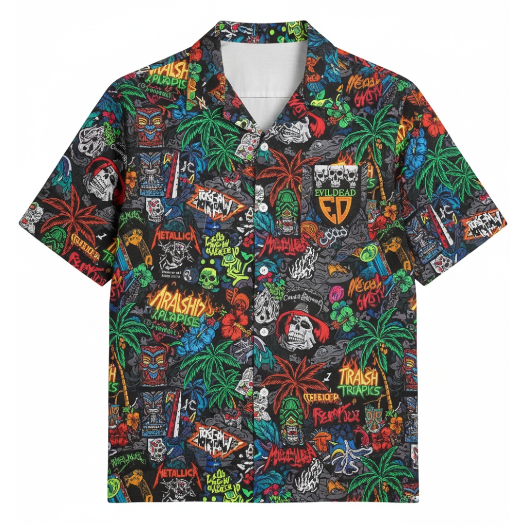 Evil Dead Paradise Hawaiian Shirt Black Multi Color