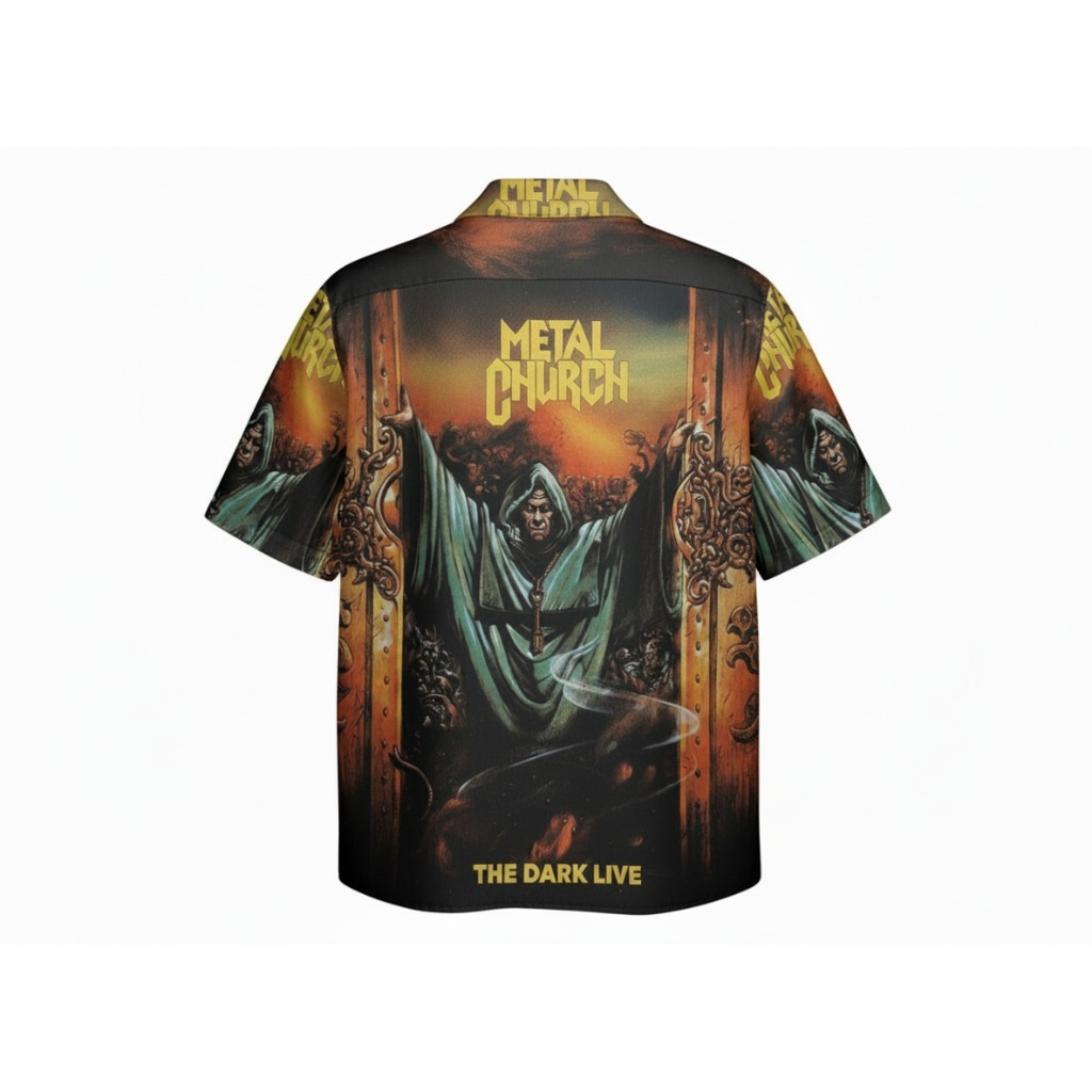 Metal Church The Dark Live Graphic Hawaiian Shirt Metal Church The Dark Live Graphic Hawaiian Shirt