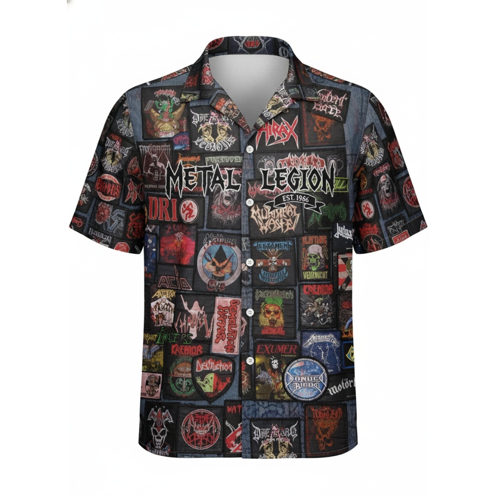 Metal Legion Graphic Print Short Sleeve Button Up Shirt