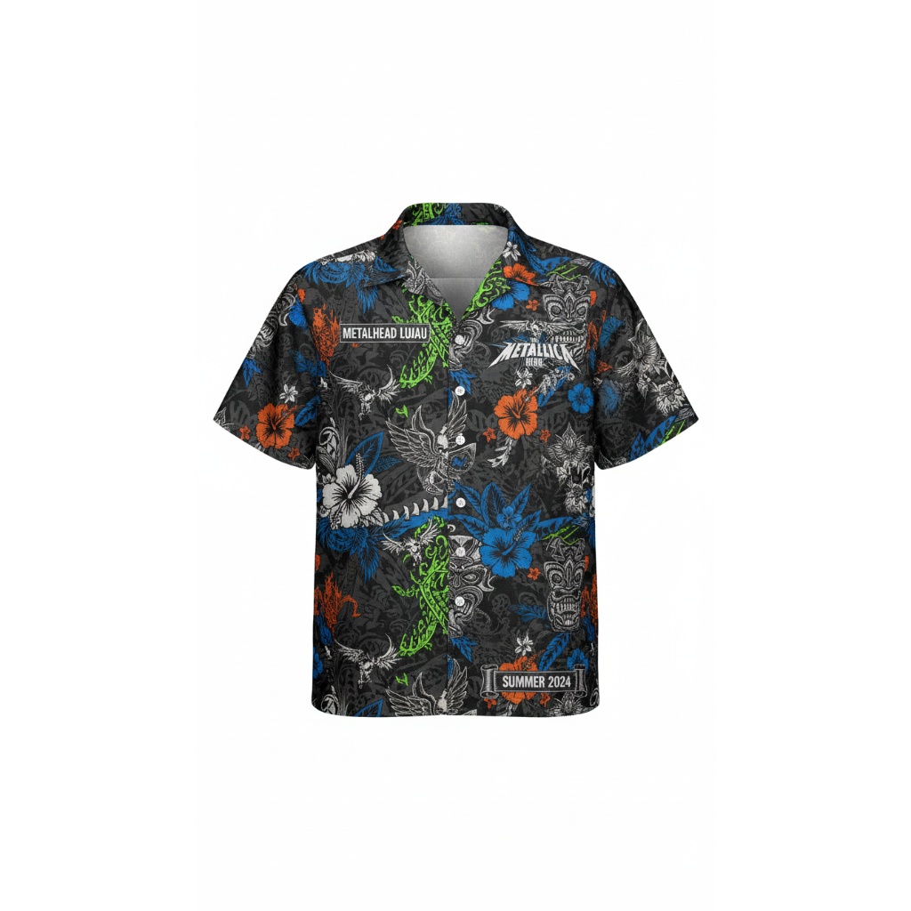Metallhead Luau Black Hawaiian Shirt Summer 2024 Collection