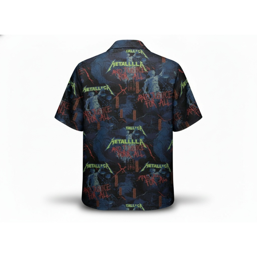 Metallica And Justice For All Black Hawaiian Shirt Rock Metallica And Justice For All Black Hawaiian Shirt Rock