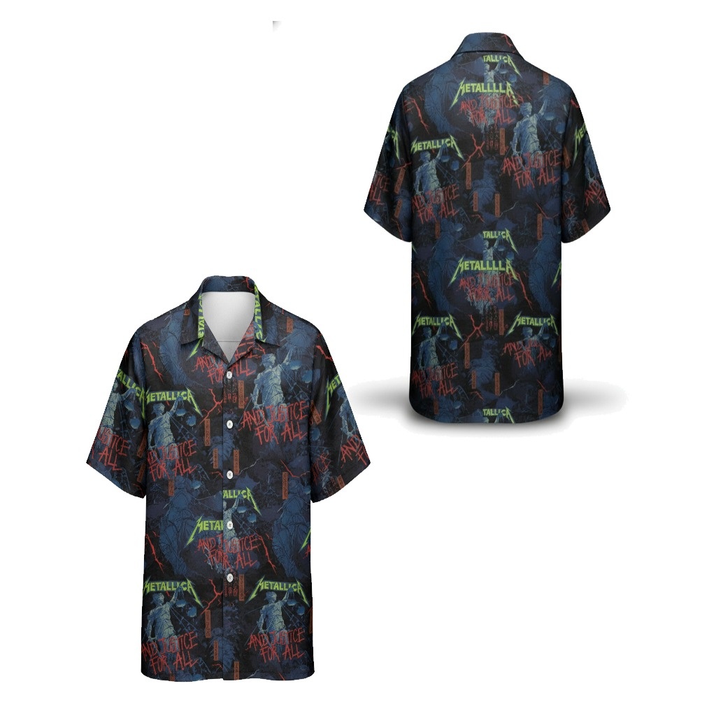 Metallica And Justice For All Black Hawaiian Shirt Rock Metallica And Justice For All Black Hawaiian Shirt Rock