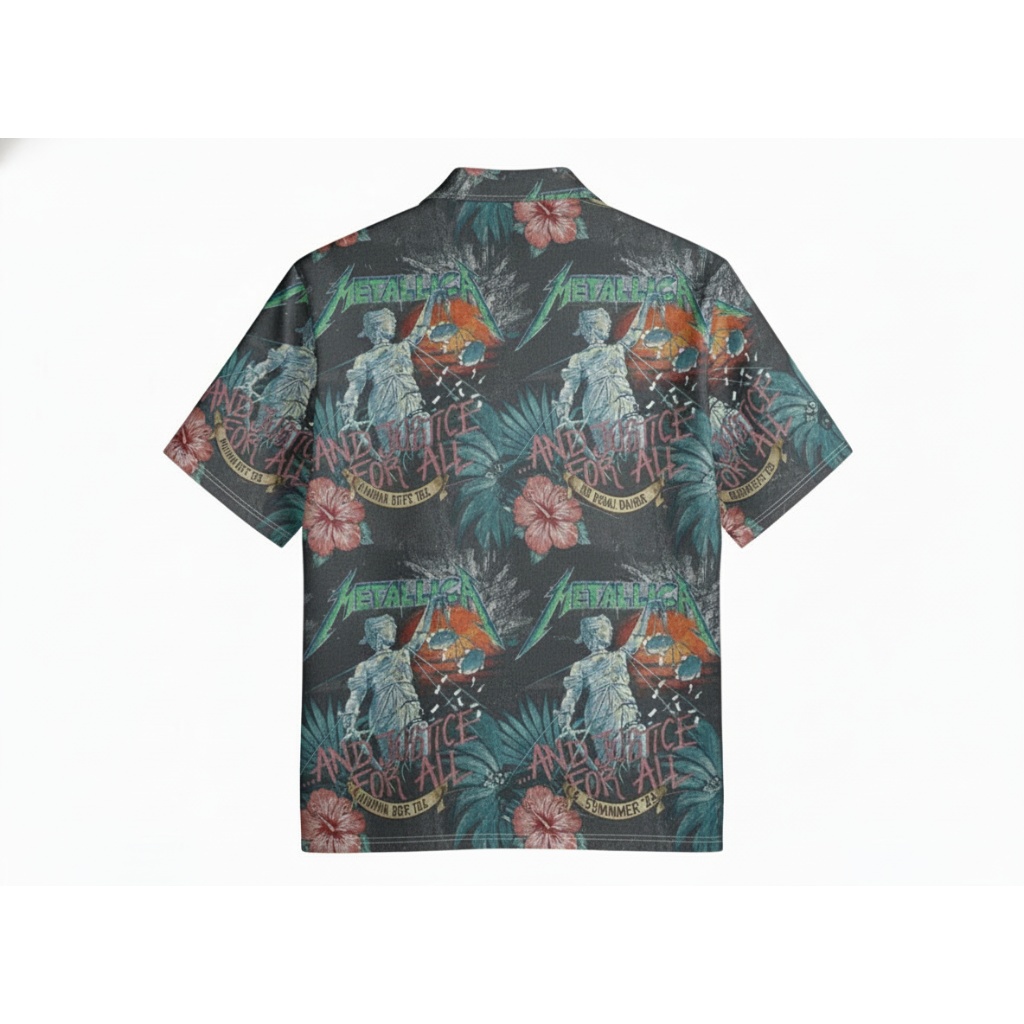 Metallica And Justice For All Hawaiian Shirt Dark Gray Metallica And Justice For All Hawaiian Shirt Dark Gray