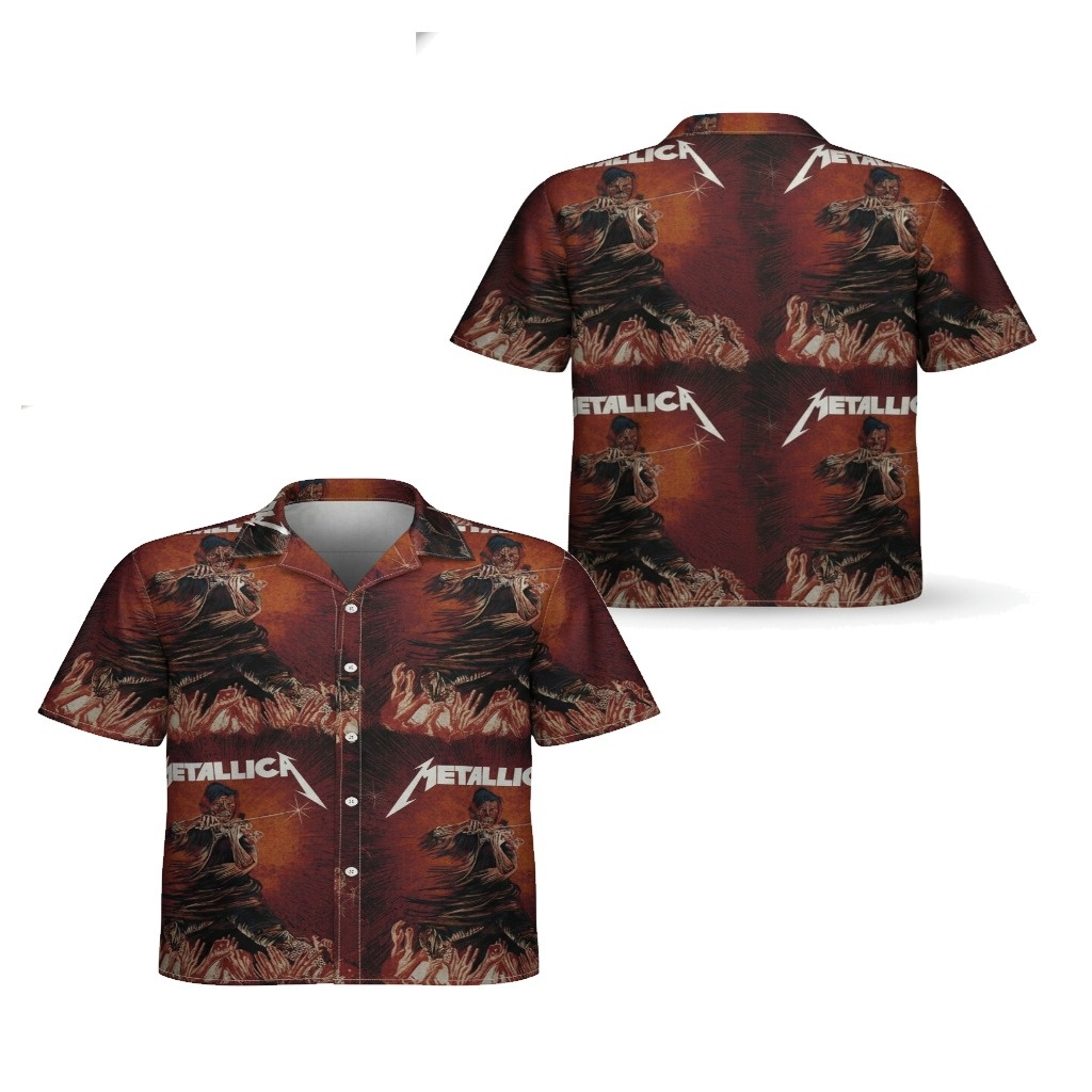Metallica Band Album Art Hawaiian Shirt Metallica Band Album Art Hawaiian Shirt