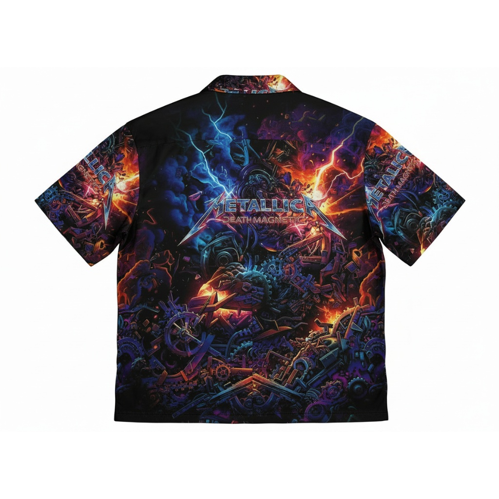 Metallica Death Magnetic Graphic Print Hawaiian Shirt Metallica Death Magnetic Graphic Print Hawaiian Shirt