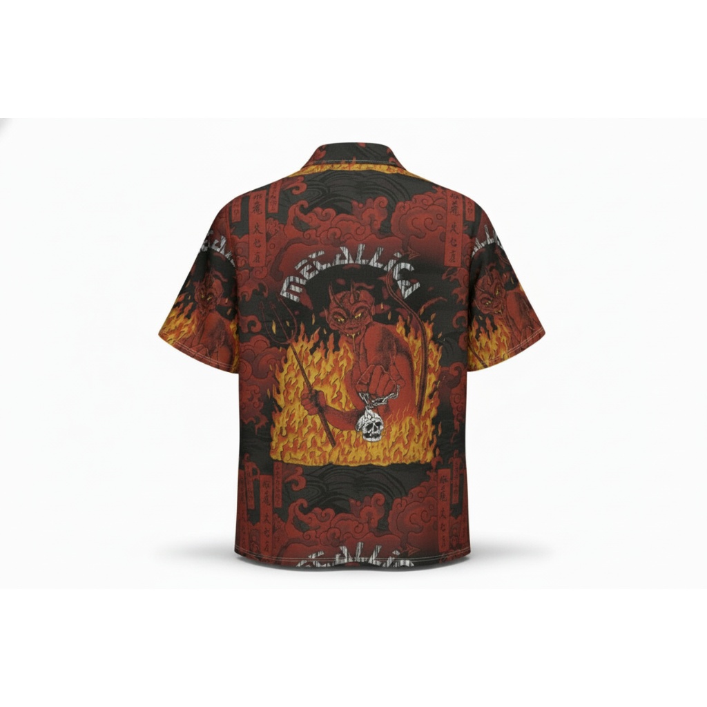 Metallica Jump In The Fire Red Devil Hawaiian Shirt Metallica Jump In The Fire Red Devil Hawaiian Shirt