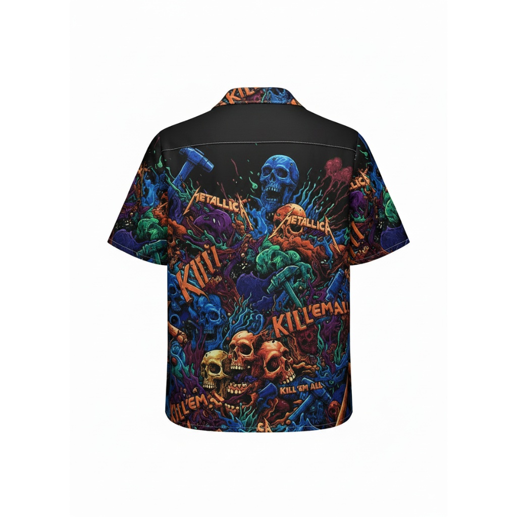 Metallica Kill Em All Skull Hawaiian Shirt Metallica Kill Em All Skull Hawaiian Shirt