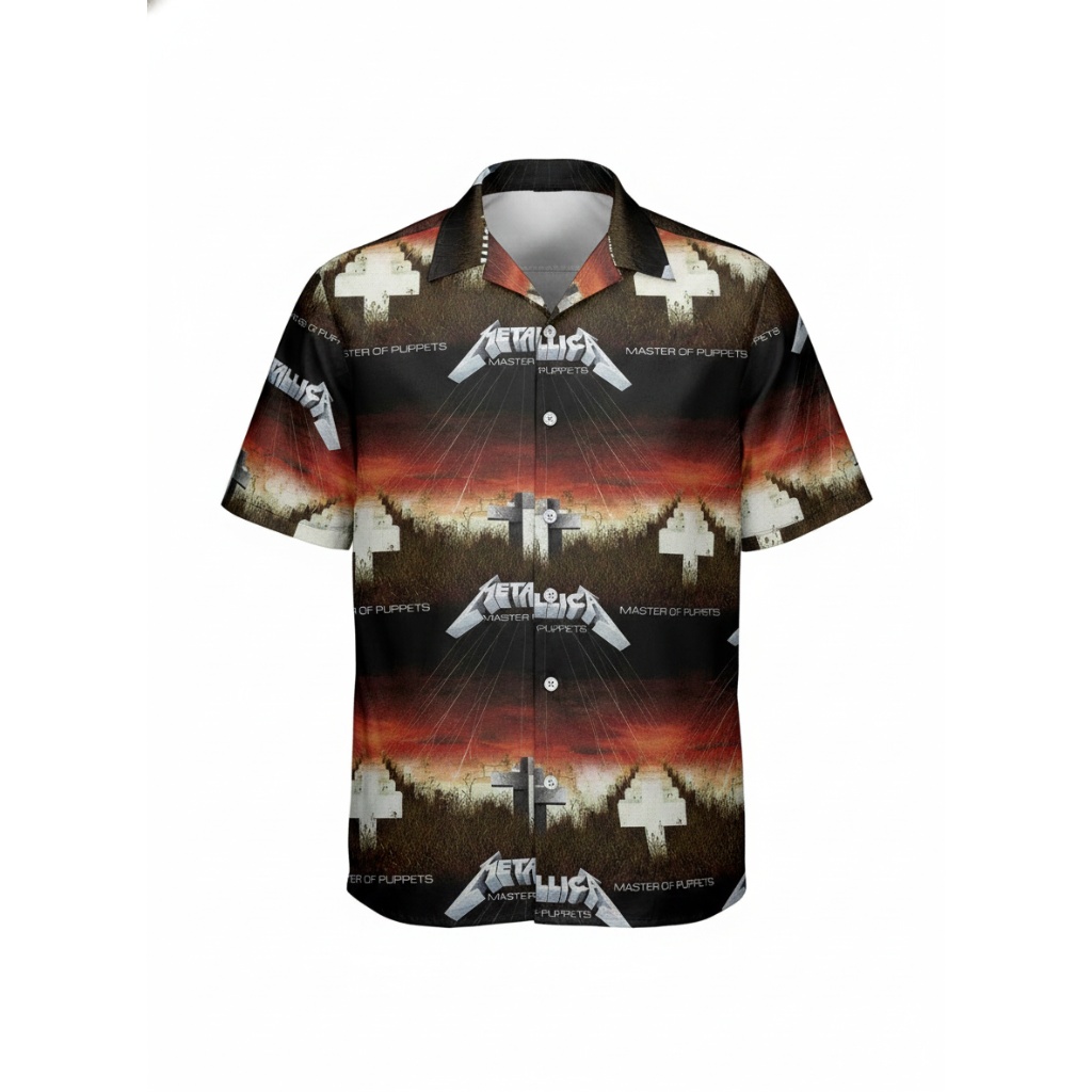 Metallica Master Of Puppets Black Orange Sunset Graphic