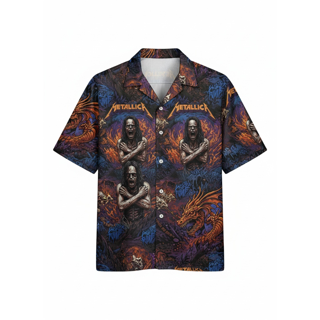 Metallica Themed Dark Fantasy Hawaiian Shirt