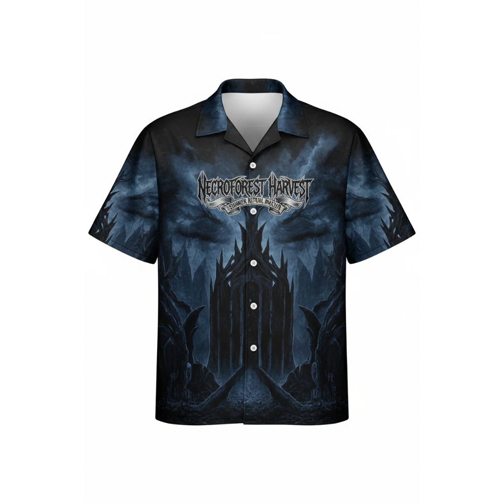 Necroforest Harvest Dark Gothic Castle Hawaiian Shirt
