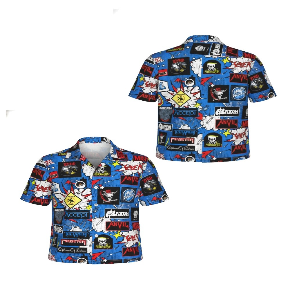 Vibrant Blue Graphic Print Button Down Shirt Men’s Casual Vibrant Blue Graphic Print Button Down Shirt Men’s Casual