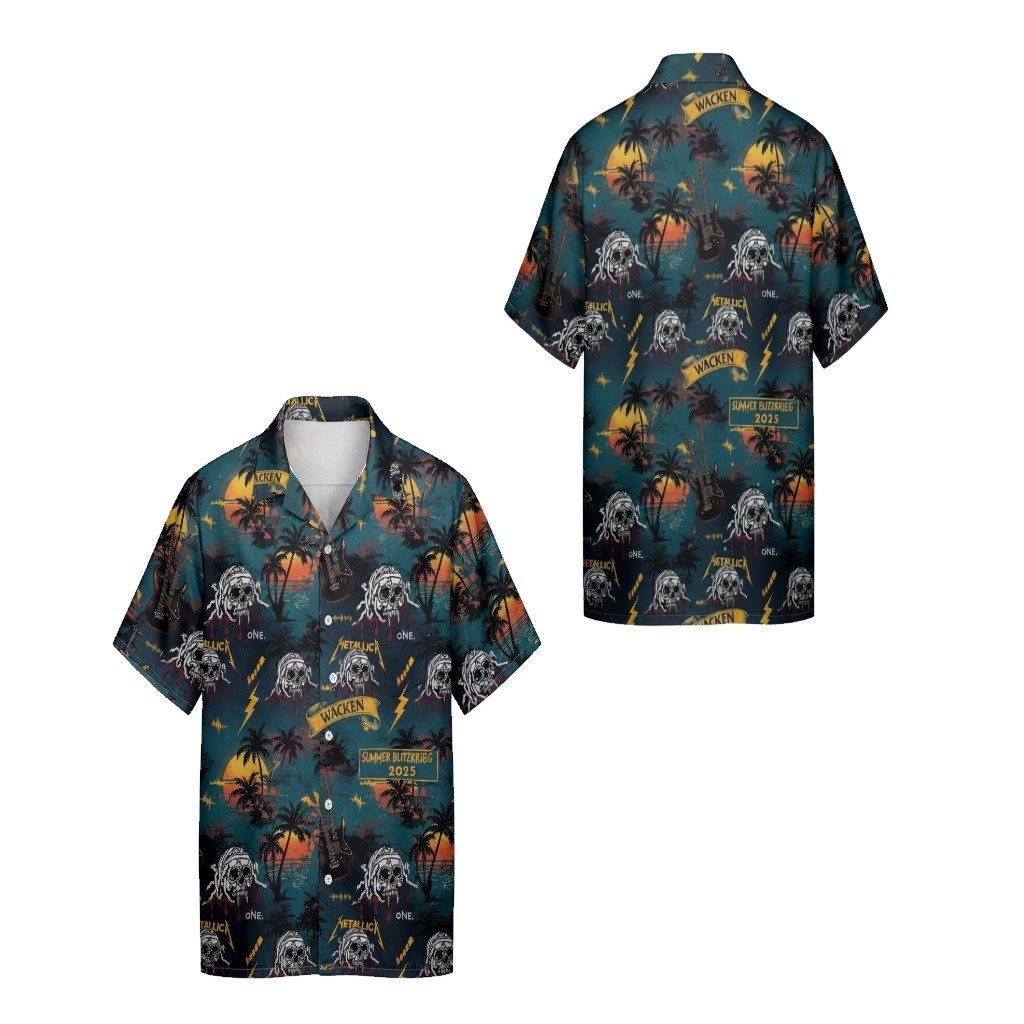 Wacken Metallica Summer Blitzkrieg 2025 Hawaiian Shirt Wacken Metallica Summer Blitzkrieg 2025 Hawaiian Shirt